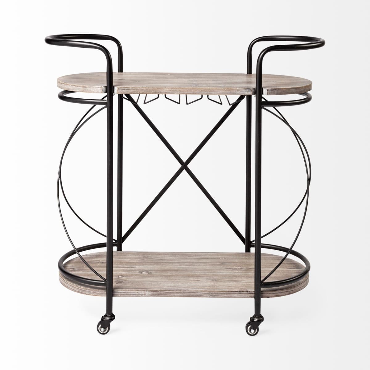 Marlon Bar Cart Brown Wood | Black Metal - bar-carts