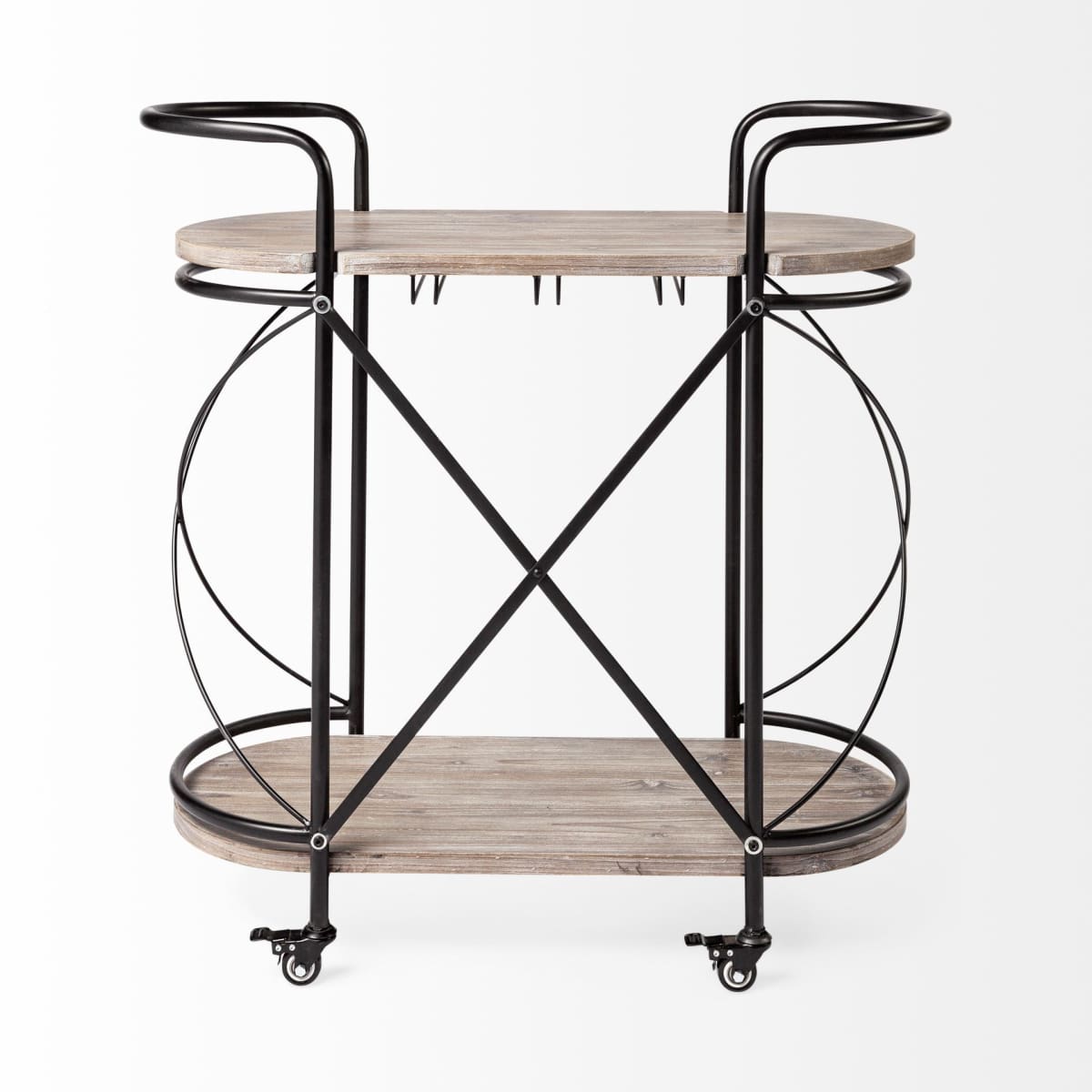 Marlon Bar Cart Brown Wood | Black Metal - bar-carts