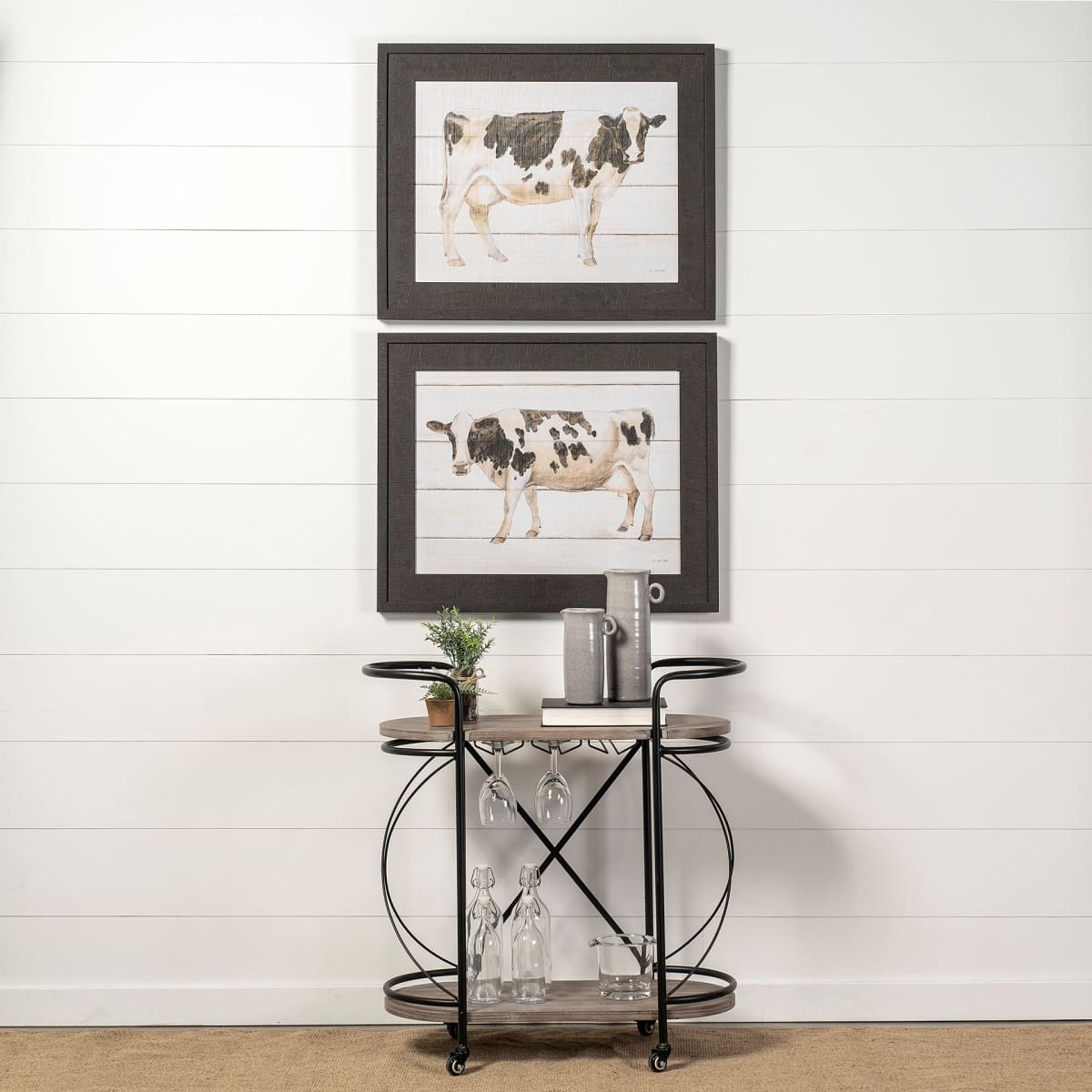 Marlon Bar Cart Brown Wood | Black Metal - bar-carts