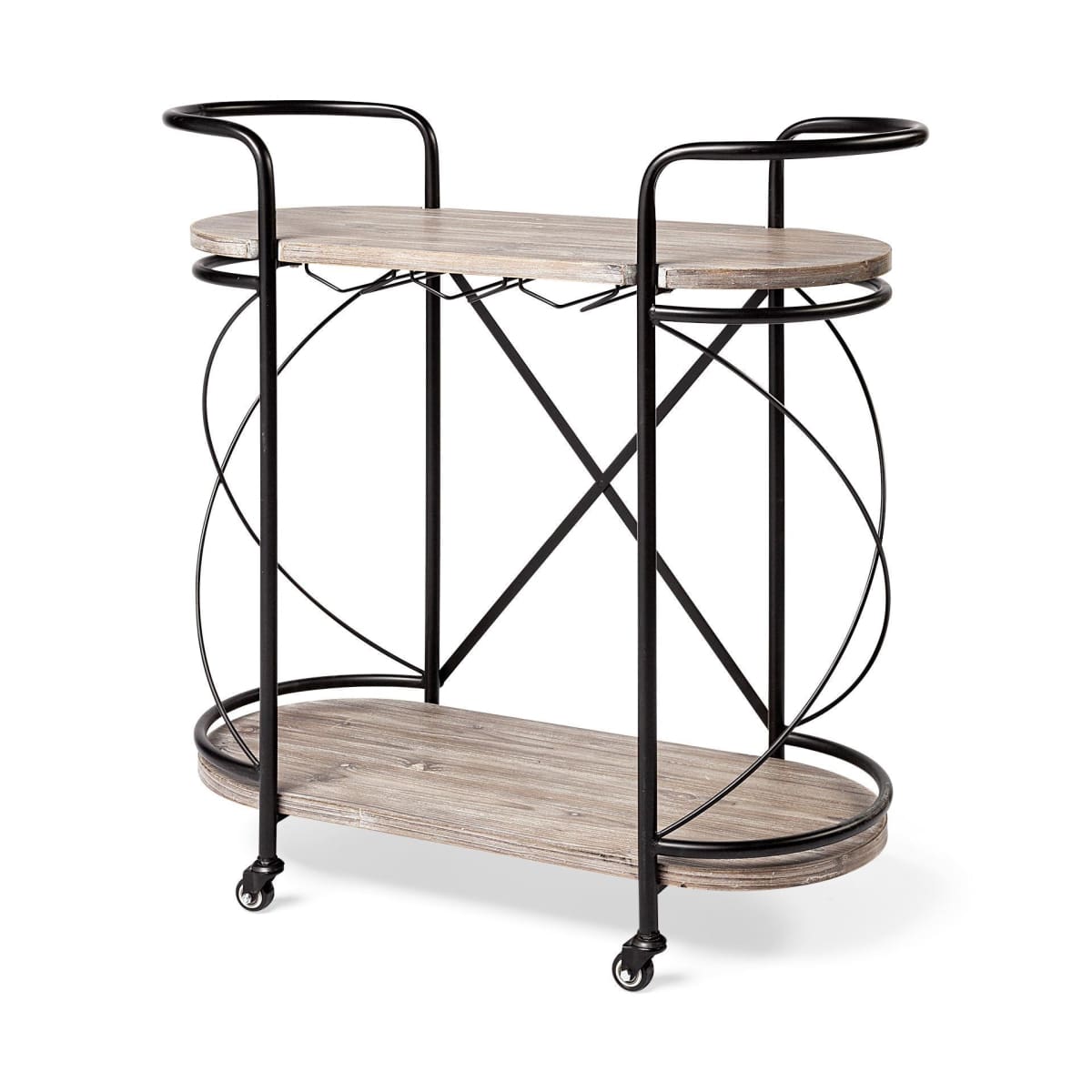 Marlon Bar Cart Brown Wood | Black Metal - bar-carts