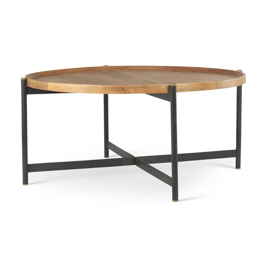 Marquisa Coffee Table Brown Wood | Black Metal | Large - coffee-tables