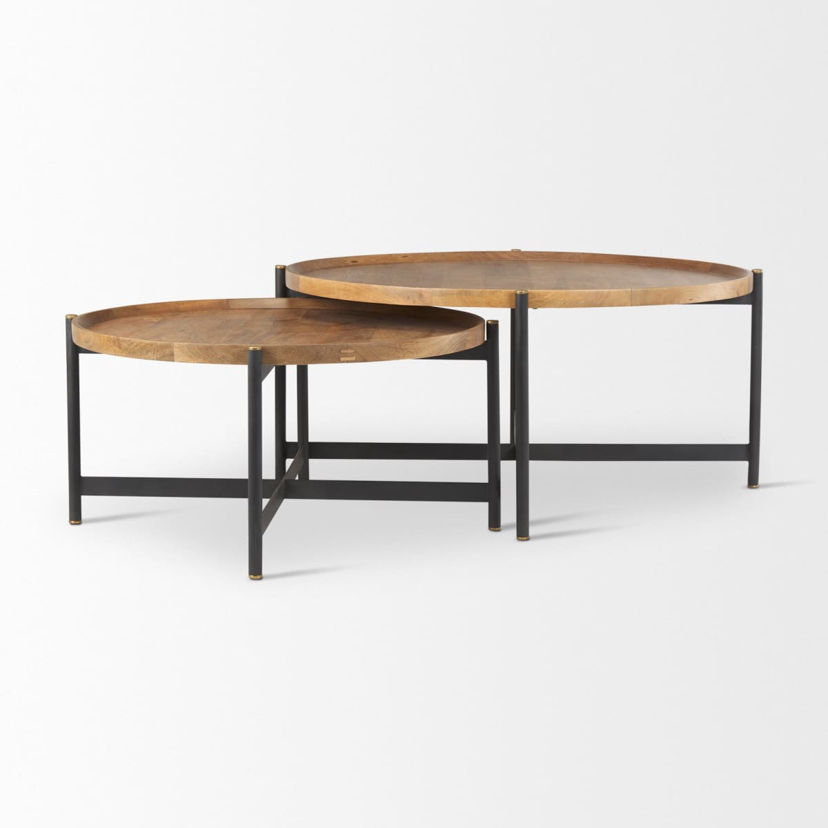 Marquisa Coffee Table Brown Wood | Black Metal | Small - coffee-tables