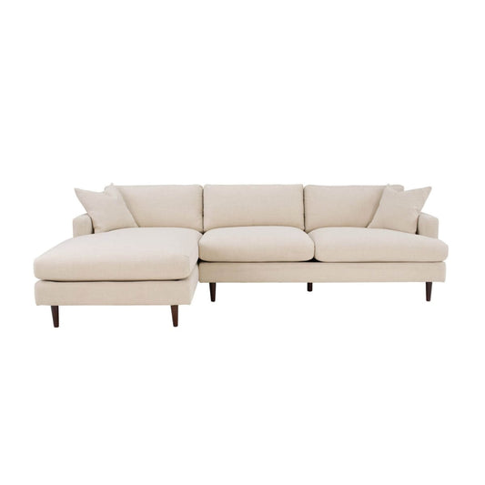 Martha Left Sectional Sofa - Beach Alabaster - lh-import-sofas
