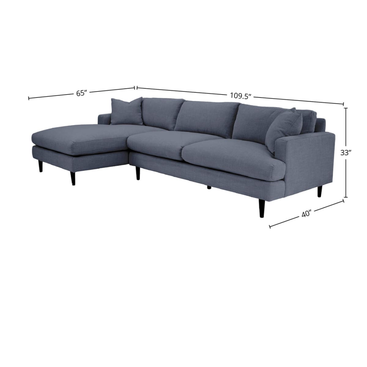 Martha Left Sectional Sofa - Beach Indigo - lh-import-sectionals