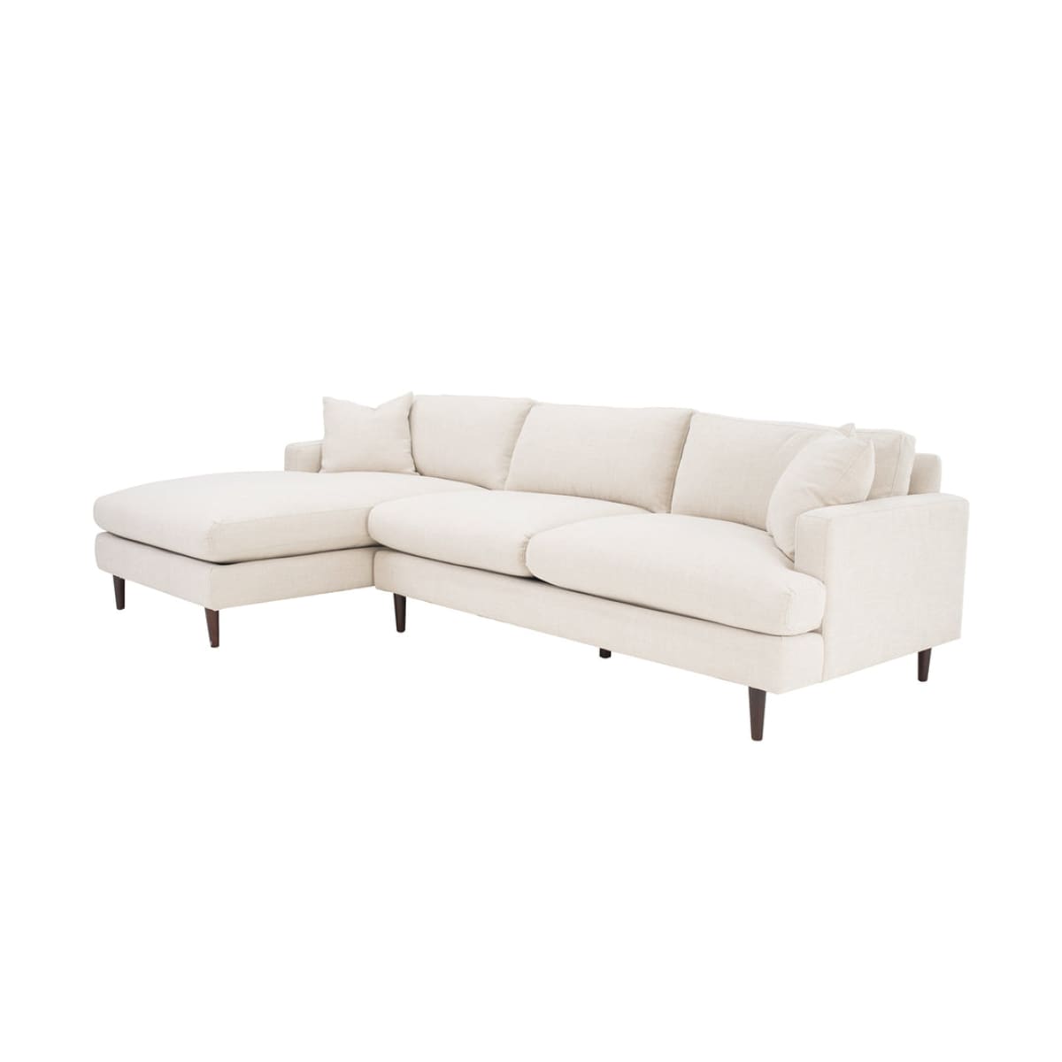 Martha Left Sectional Sofa - Beach Snow White - lh-import-sectionals