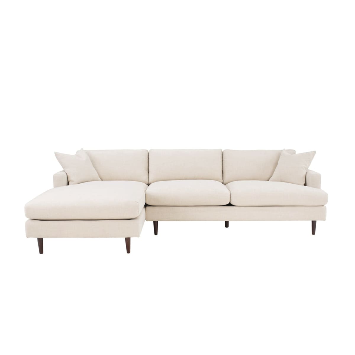 Martha Left Sectional Sofa - Beach Snow White - lh-import-sectionals