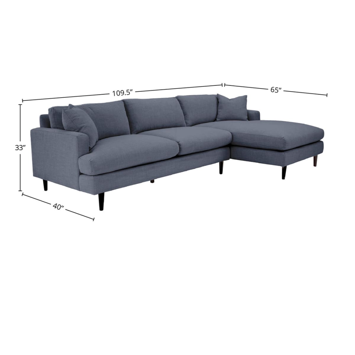 Martha Right Sectional Sofa - Beach Indigo - lh-import-sectionals