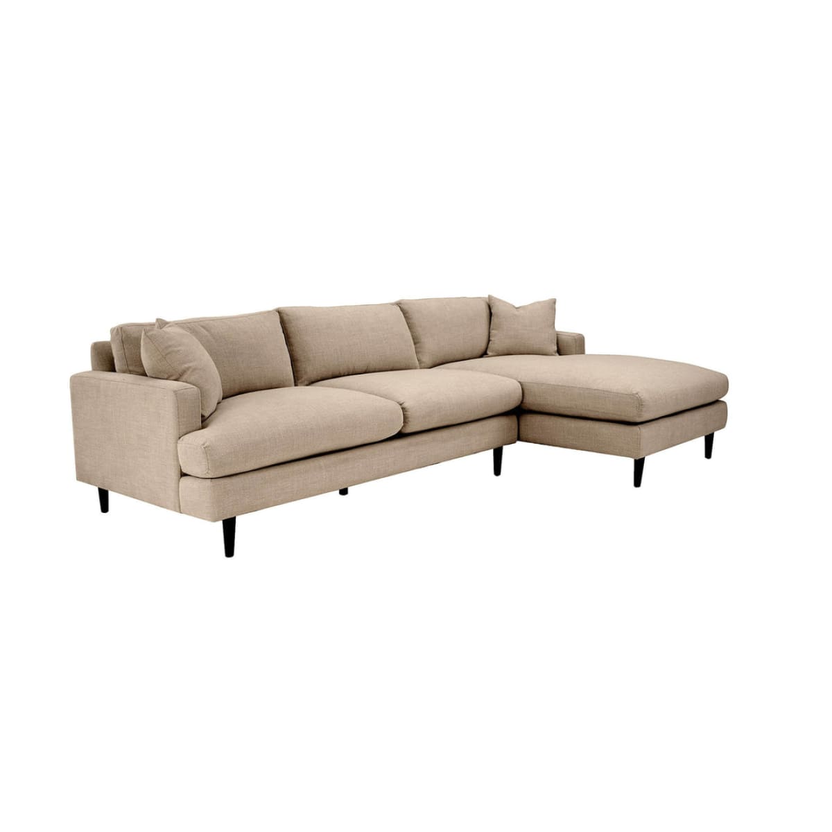 Martha Right Sectional Sofa - Beach Toast - lh-import-sectionals