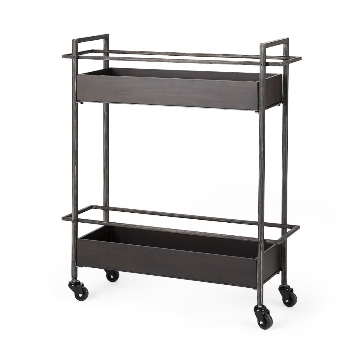 Masataka Bar Cart Gunmetal Gray | Metal - bar-carts