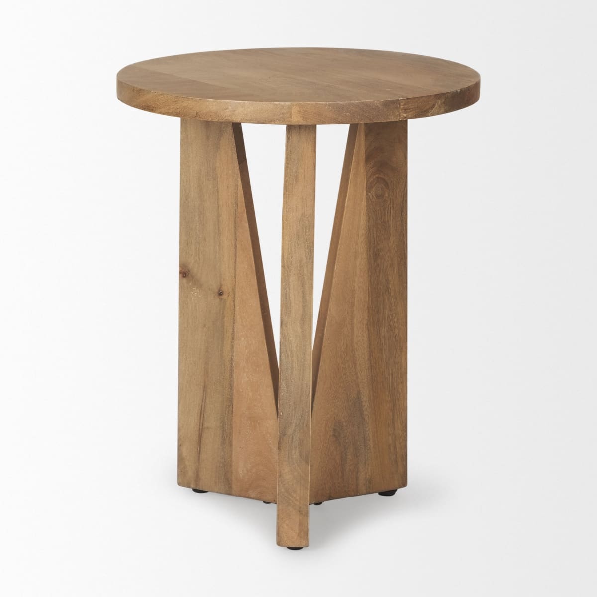 Mattius Accent Table Light Brown Wood - accent-tables