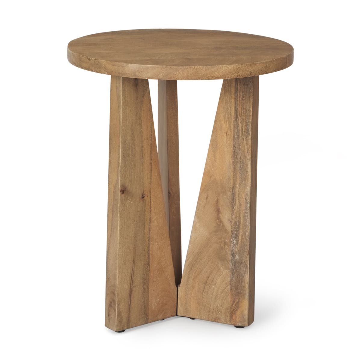 Mattius Accent Table Light Brown Wood - accent-tables