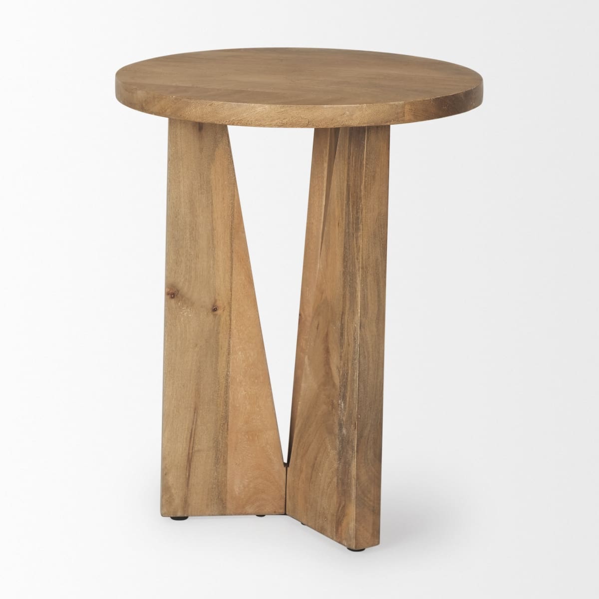 Mattius Accent Table Light Brown Wood - accent-tables