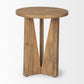 Mattius Accent Table Light Brown Wood - accent-tables