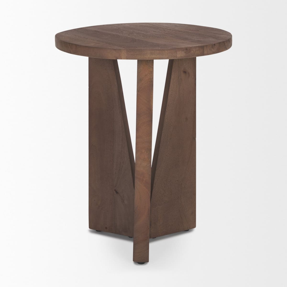 Mattius Accent Table Medium Brown Wood - accent-tables