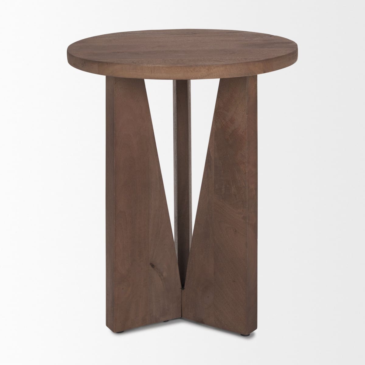 Mattius Accent Table Medium Brown Wood - accent-tables