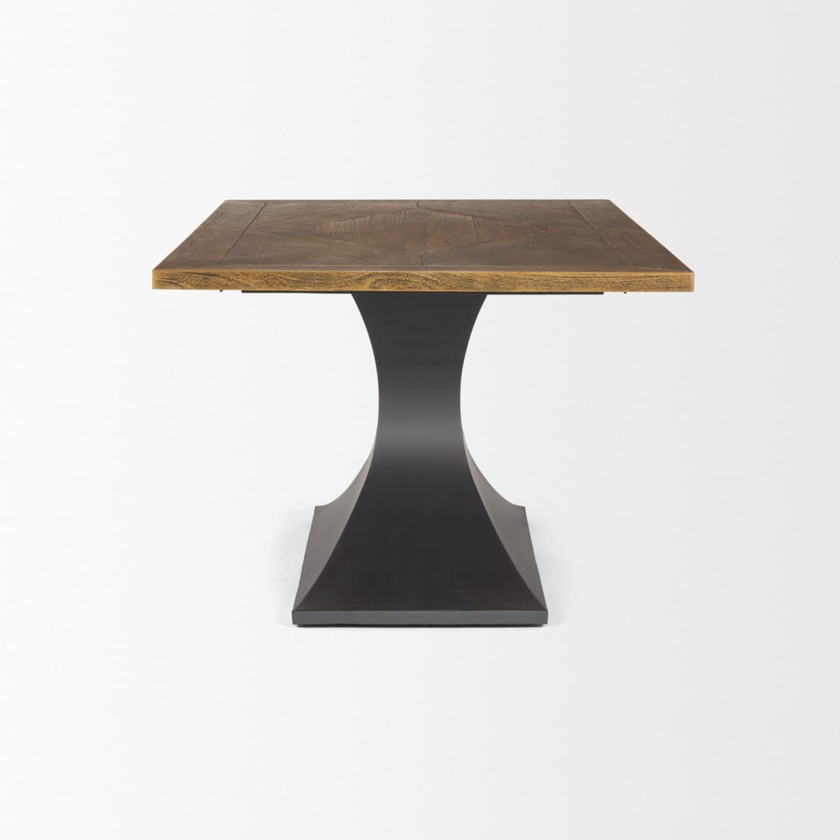 Maxton Dining Table Dark Brown Wood | Dark Gunmetal - dining-table