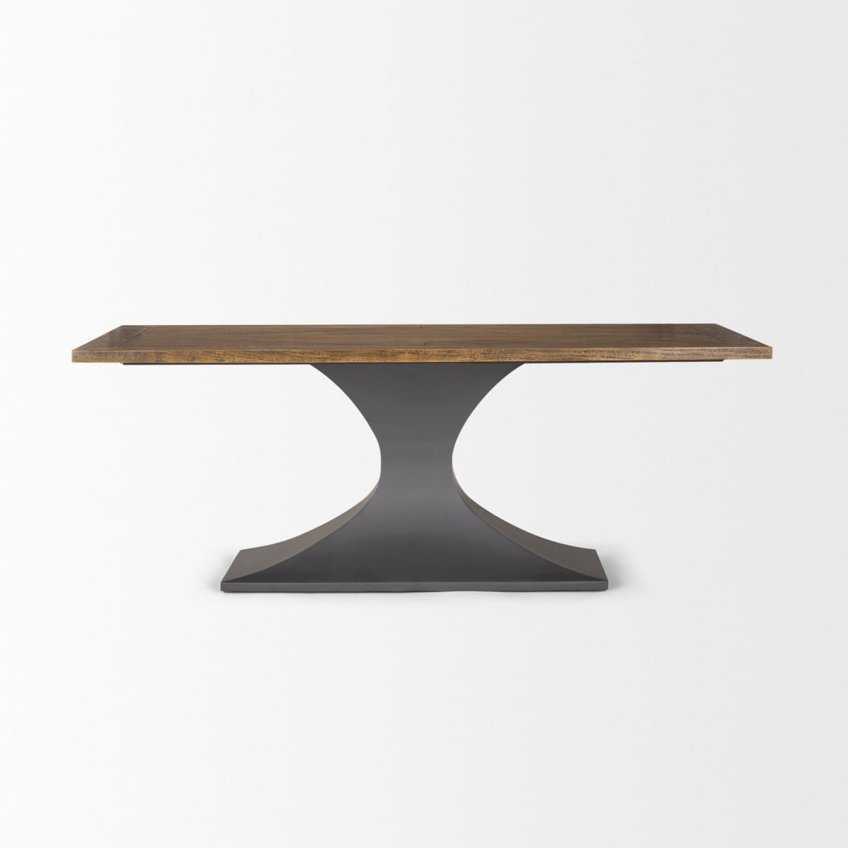 Maxton Dining Table Dark Brown Wood | Dark Gunmetal - dining-table