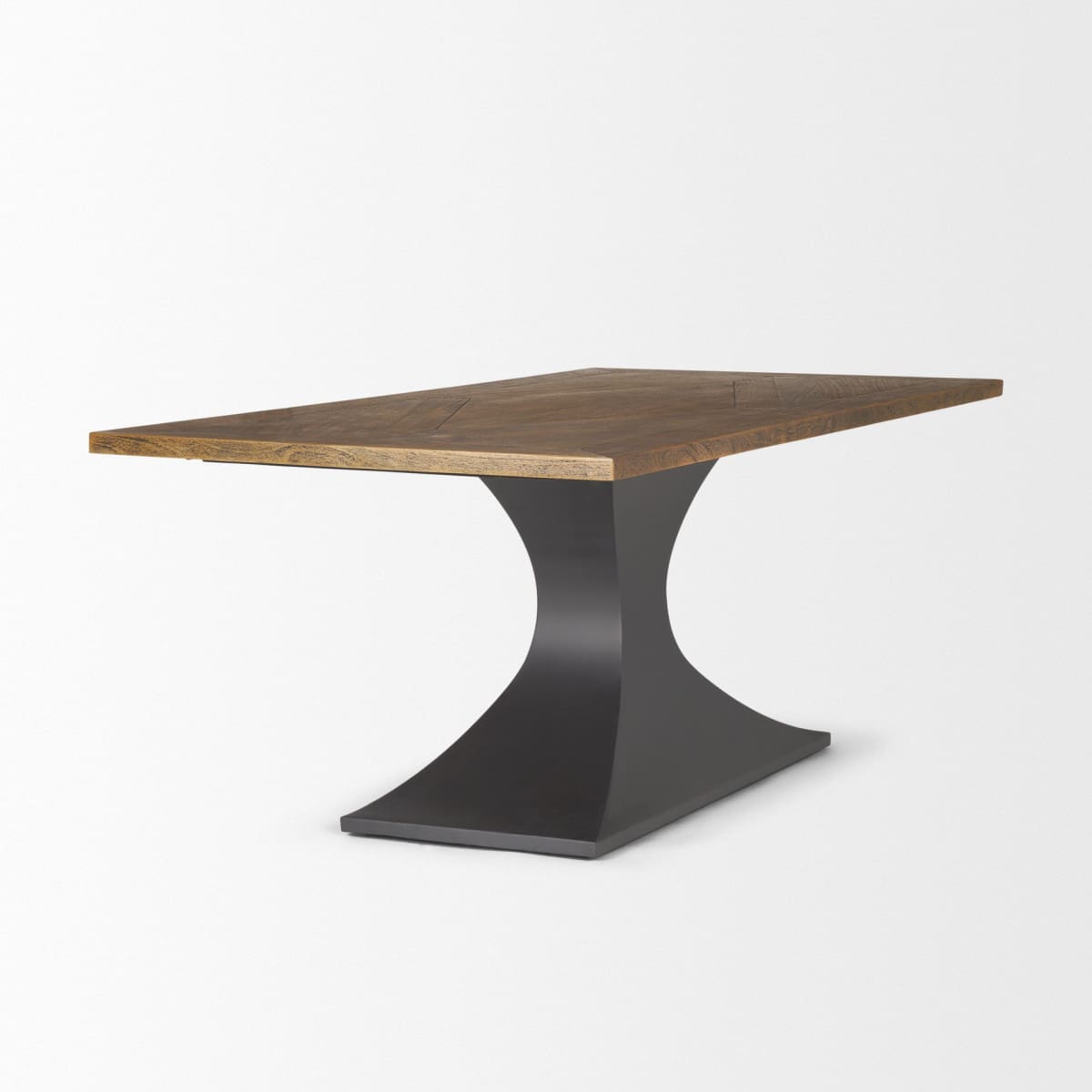 Maxton Dining Table Dark Brown Wood | Dark Gunmetal - dining-table