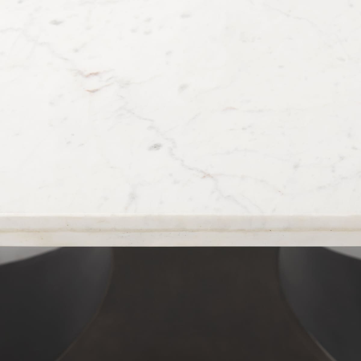 Maxton Dining Table White Marble | Black Metal - dining-table