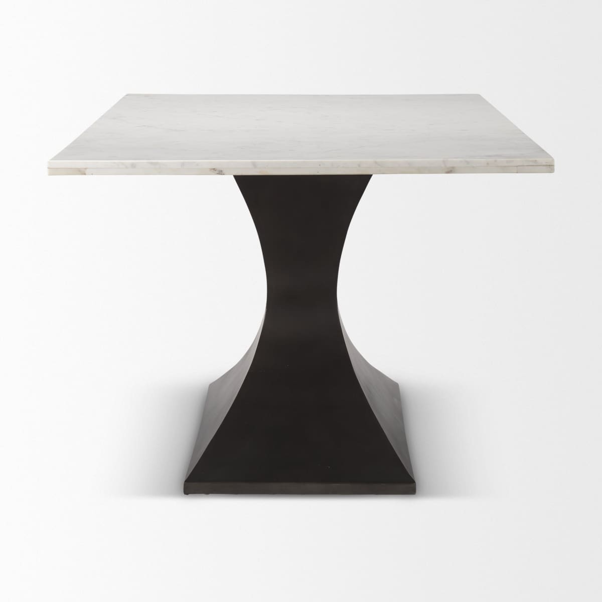 Maxton Dining Table White Marble | Black Metal - dining-table