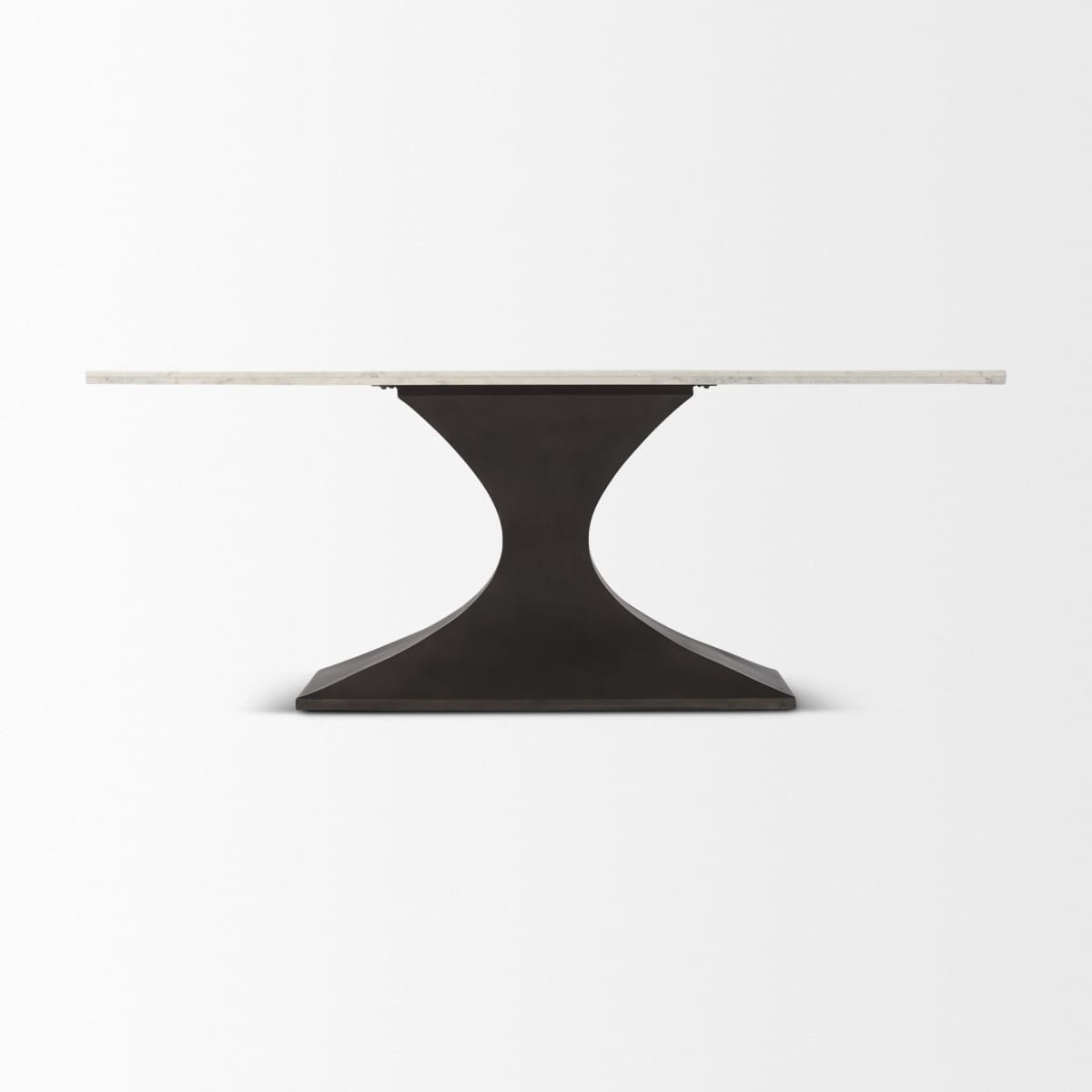 Maxton Dining Table White Marble | Black Metal - dining-table