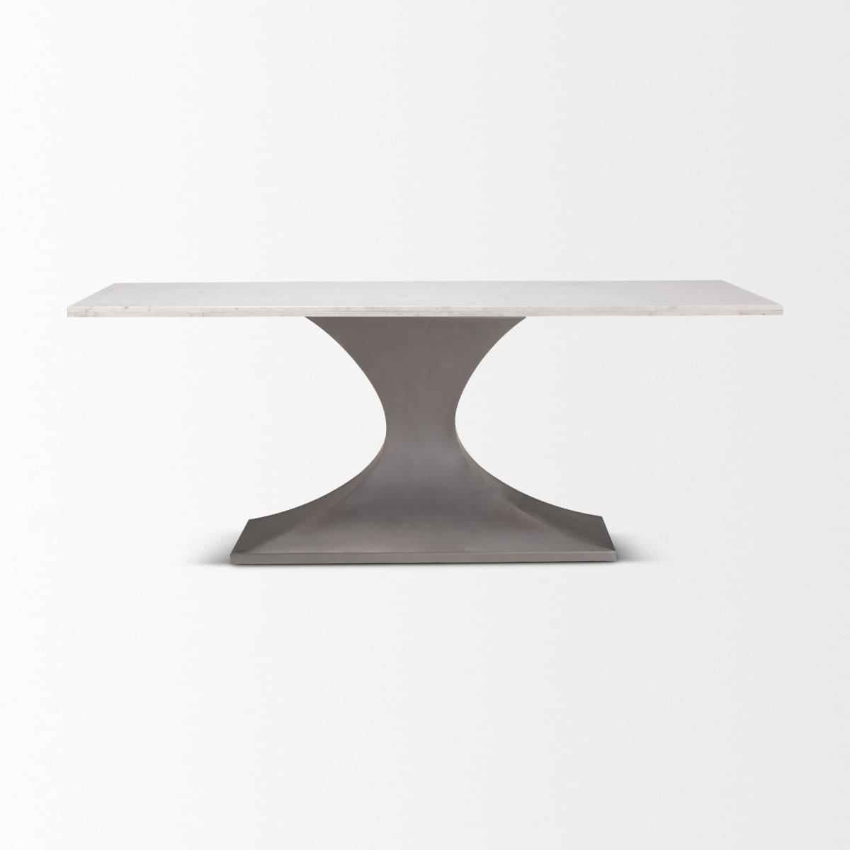 Maxton Dining Table White Marble | Gunmetal - dining-table