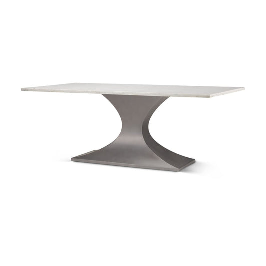 Maxton Dining Table White Marble | Gunmetal - dining-table