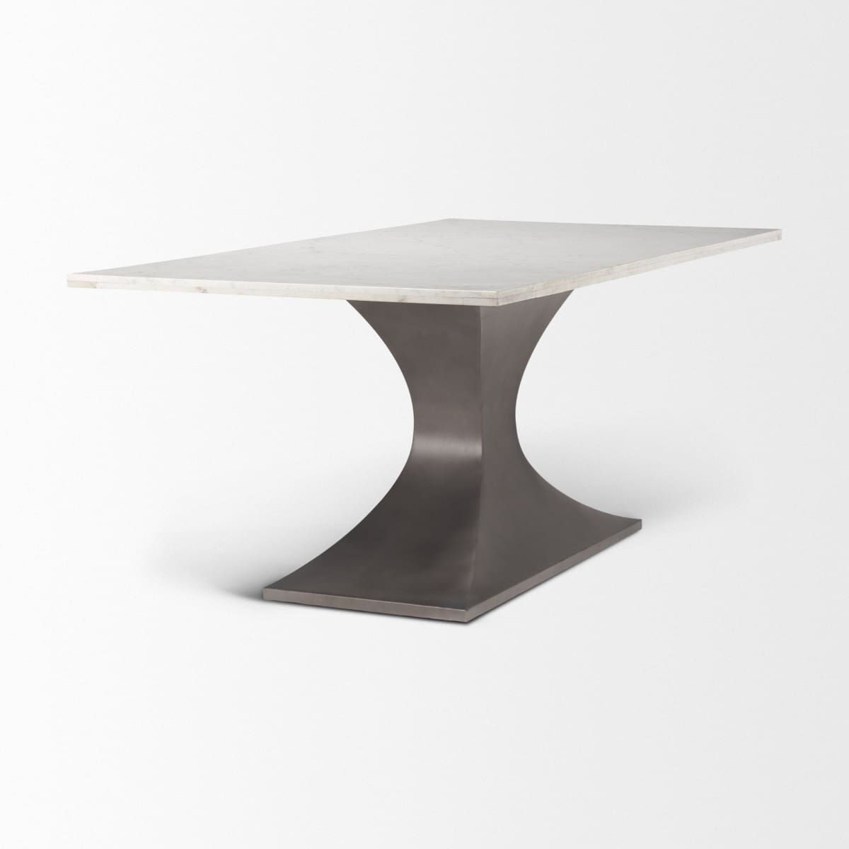 Maxton Dining Table White Marble | Gunmetal - dining-table