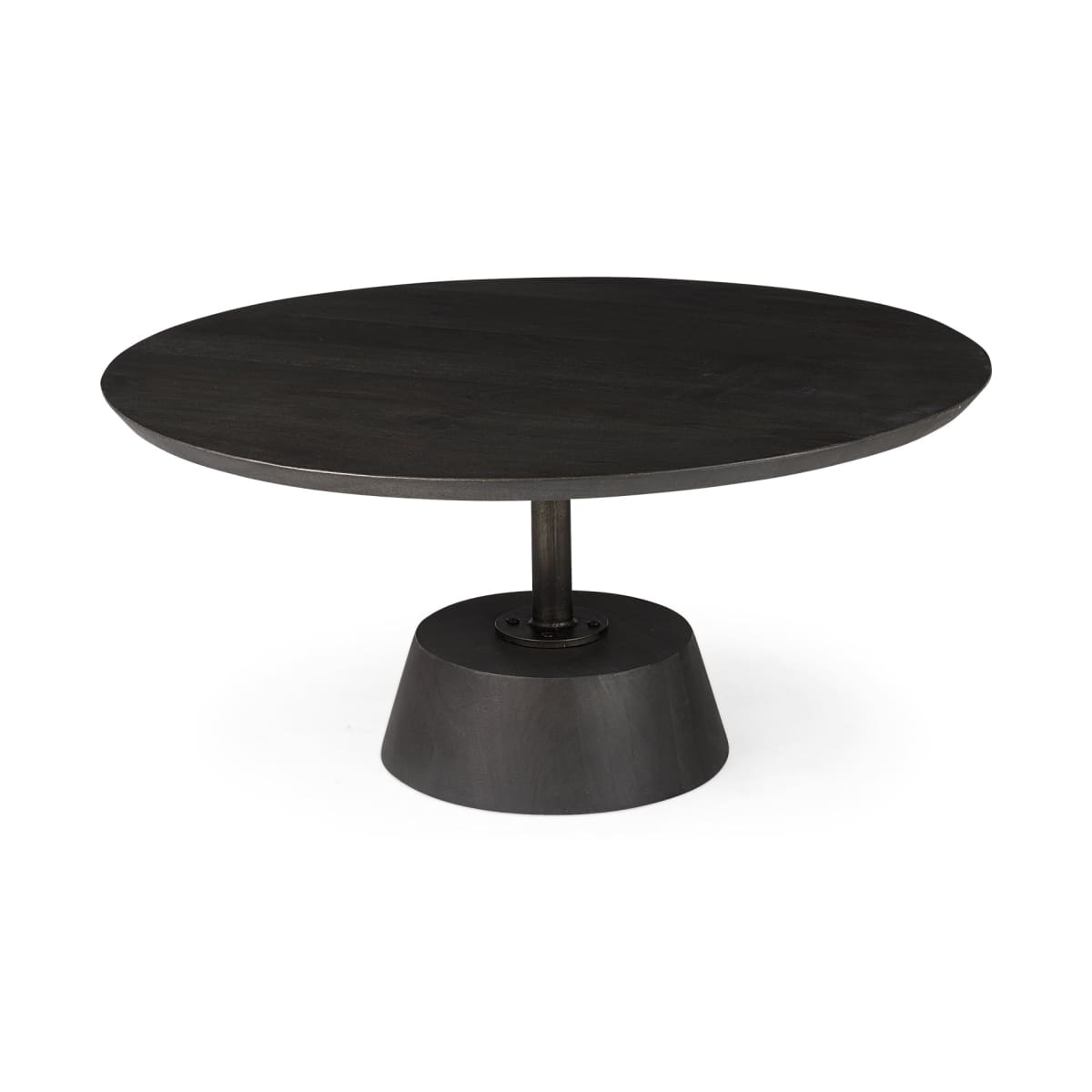 Maxwell Coffee Table Dark Brown Wood | Black Metal - coffee-tables