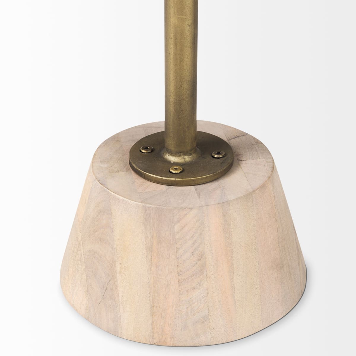 Maxwell End Side Table Light Brown Wood | Gold Metal - end-and-side-tables