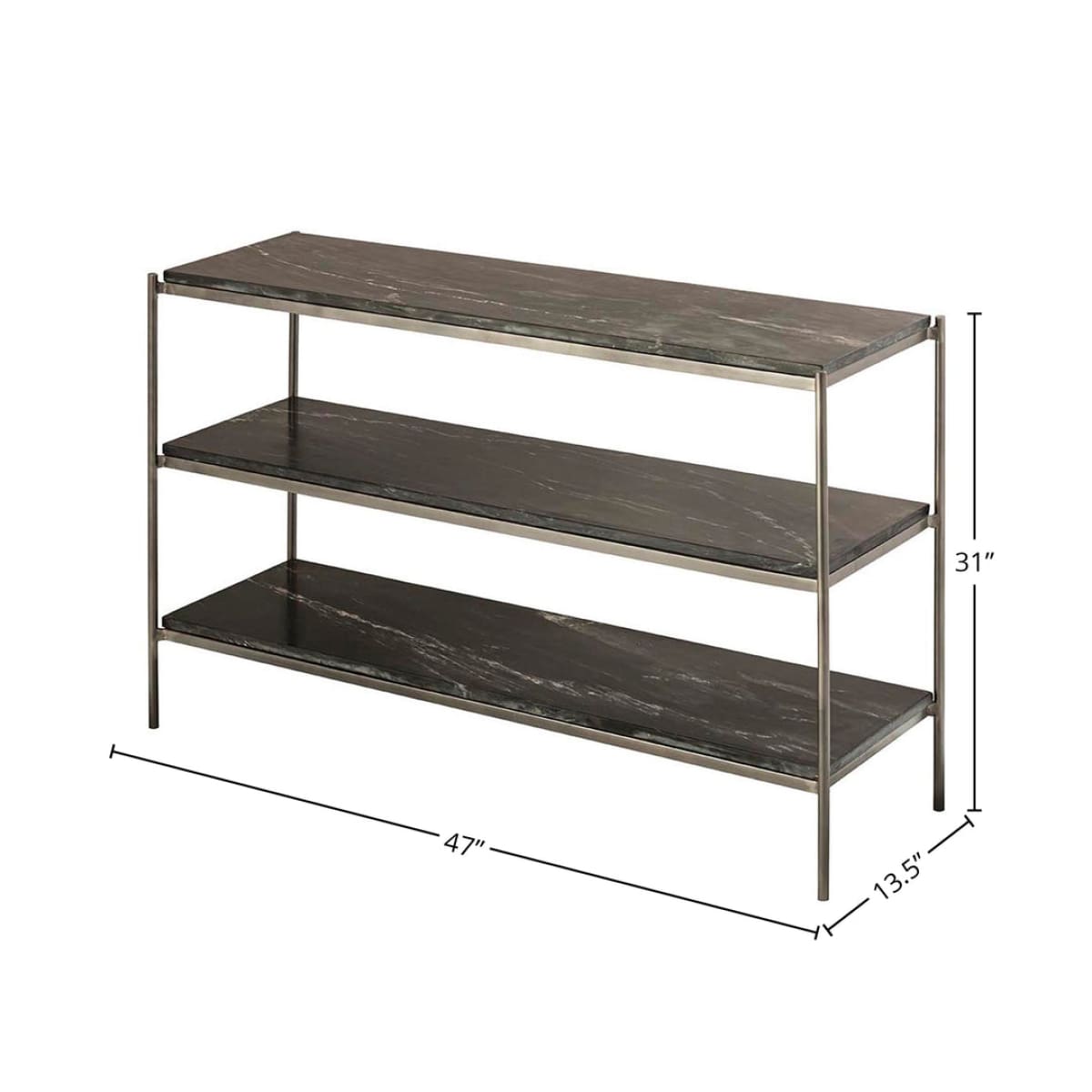 Maya Console Table - Black Marble - lh-import-console-tables