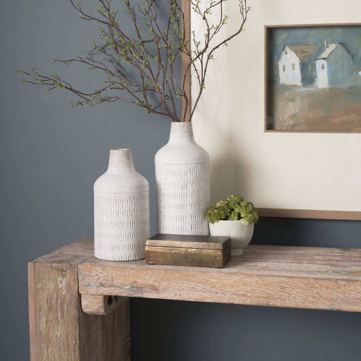 McArthur Console Table Reclaimed Wood | Whitewash - console-tables