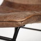 Meritt Bar Counter Stool Brown Leather | Black Metal - bar-stools