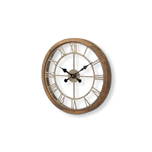 Mething Wall Clock Brown Wood | 19 - wall-clocks