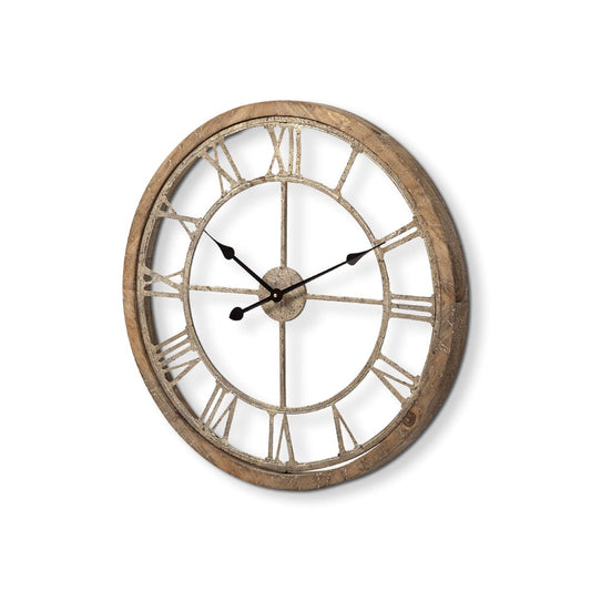 Mething Wall Clock Brown Wood | 25 - wall-clocks