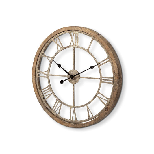 Mething Wall Clock Brown Wood | 25’’ - wall-clocks