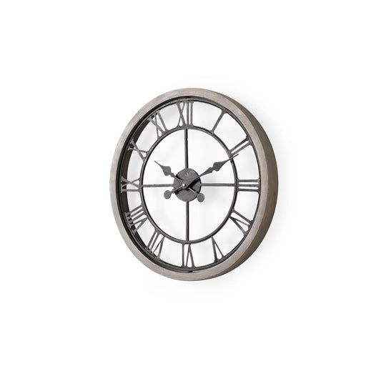Mething Wall Clock Gray Wood | 19 - wall-clocks
