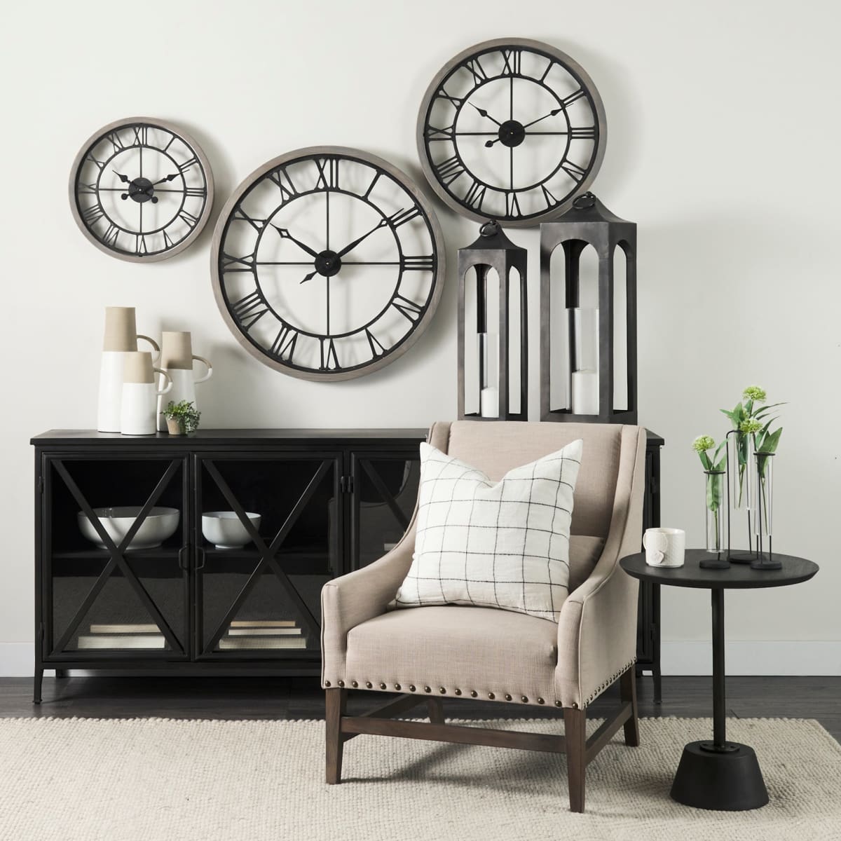 Mething Wall Clock Gray Wood | 25 - wall-clocks