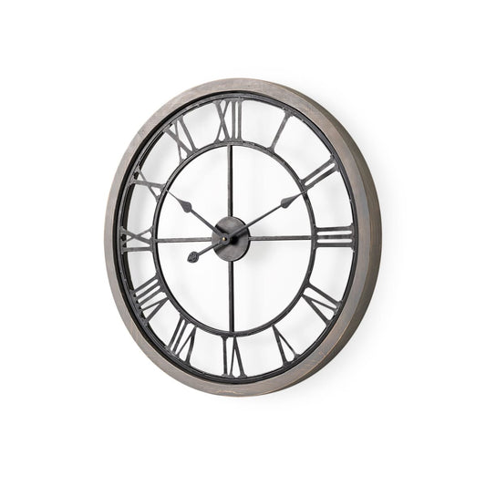 Mething Wall Clock Gray Wood | 25’’ - wall-clocks