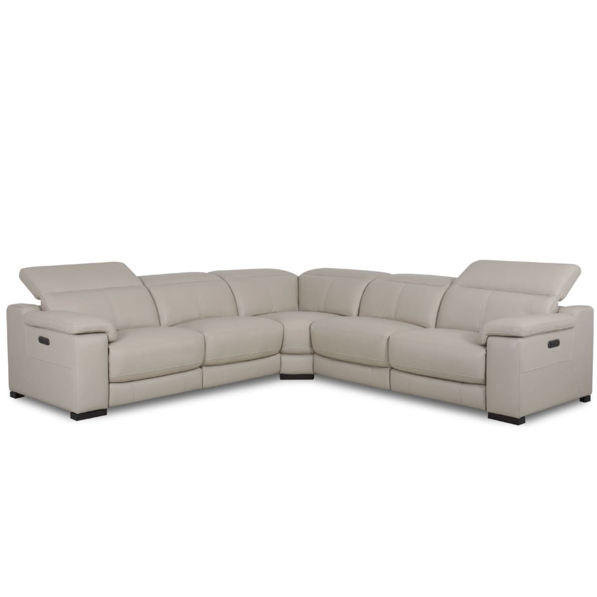 Mia Leather Power Recliner Sectional - Sectional