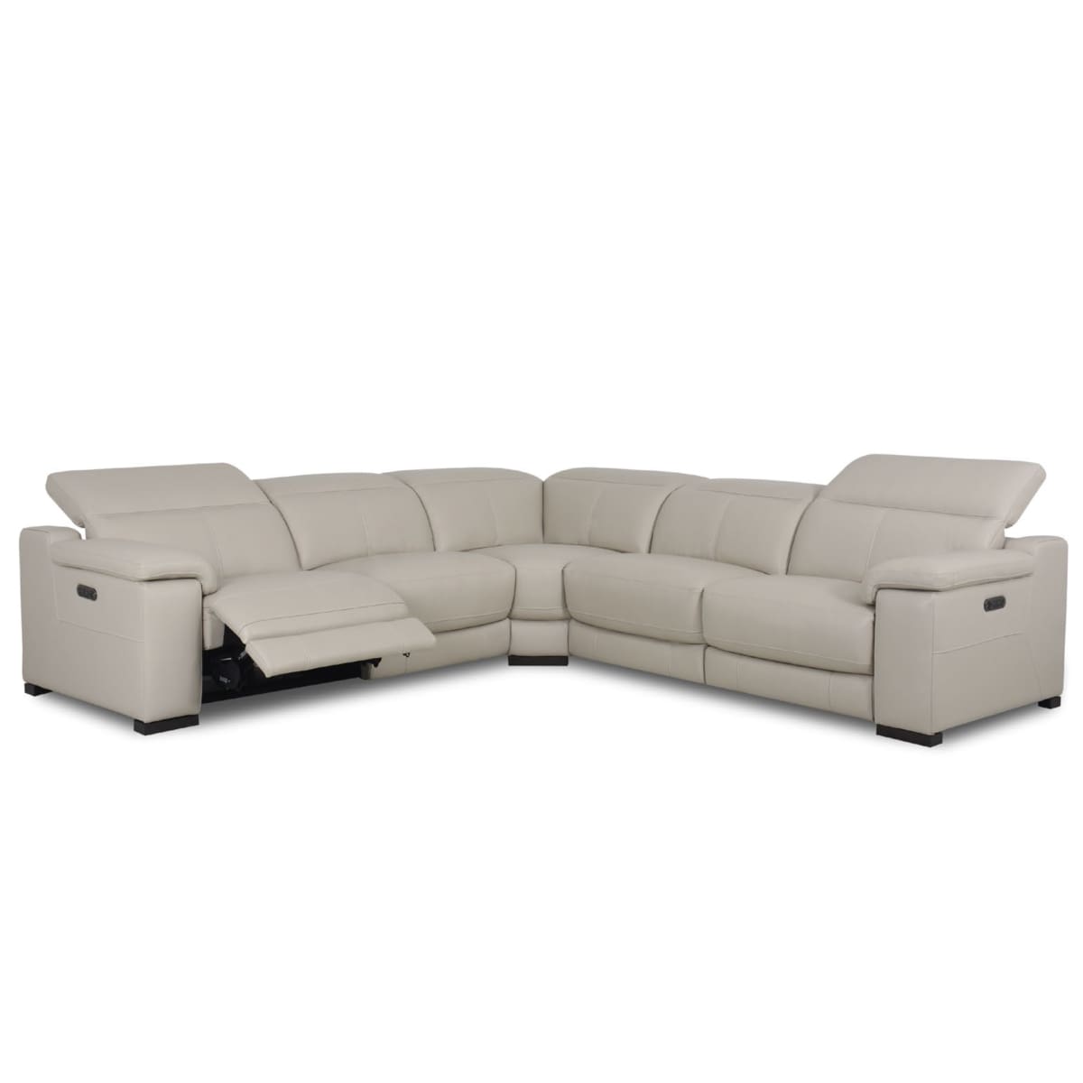 Mia Leather Power Recliner Sectional - Sectional