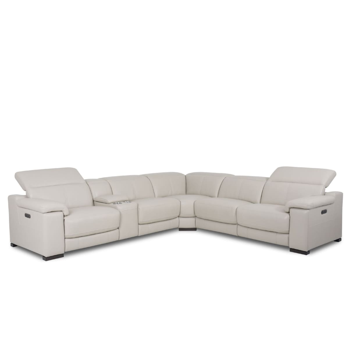 Mia Leather Power Recliner Sectional - Sectional