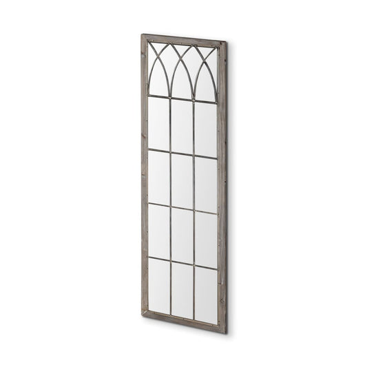 Midvale Floor Mirror Gray Wood - wall-mirrors-grouped