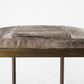 Millie Bar Counter Stool Gray Hair-On-Hide | Gold Metal | Counter - bar-stools