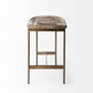 Millie Bar Counter Stool Gray Hair-On-Hide | Gold Metal | Counter - bar-stools