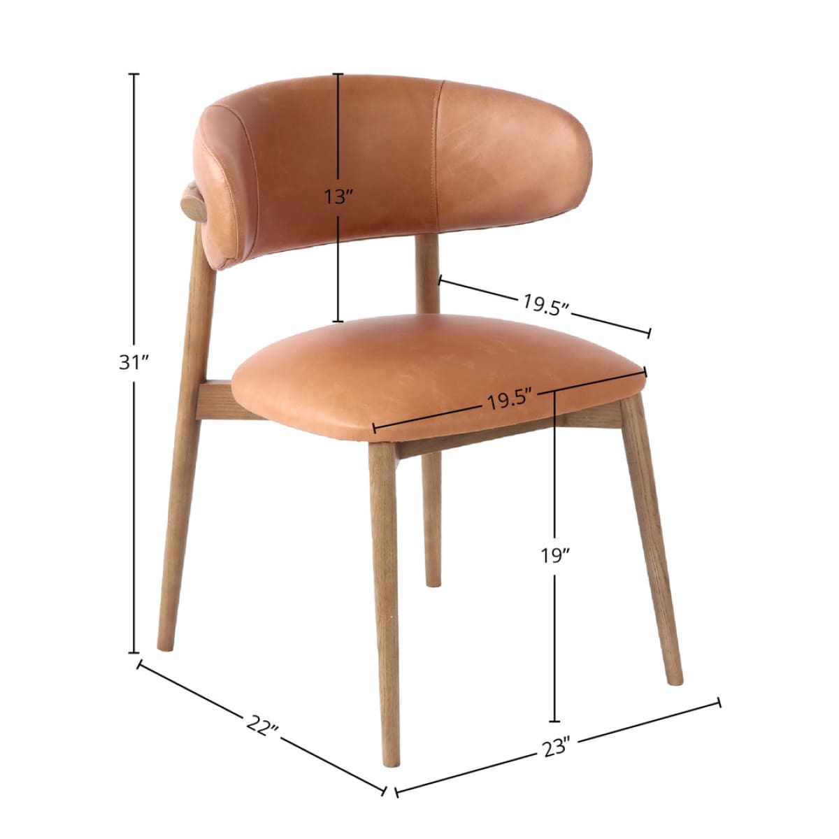 Milo Dining Chair - Hazelnut - lh-import-dining-chairs