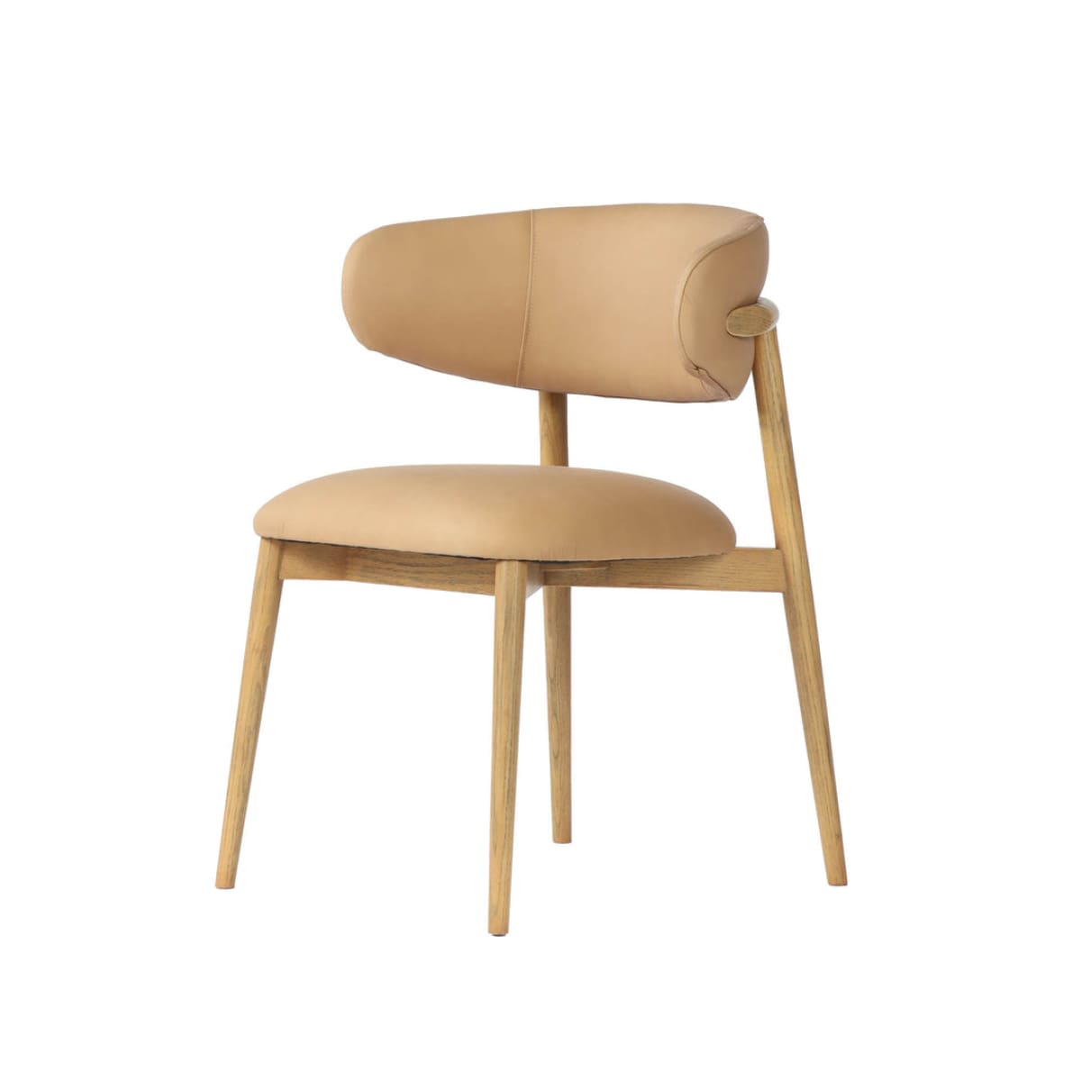 Milo Dining Chair - Tan Leather - lh-import-dining-chairs