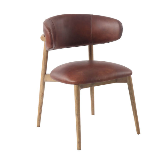 Milo Dining Chair - Tobacco Leather - lh-import-dining-chairs