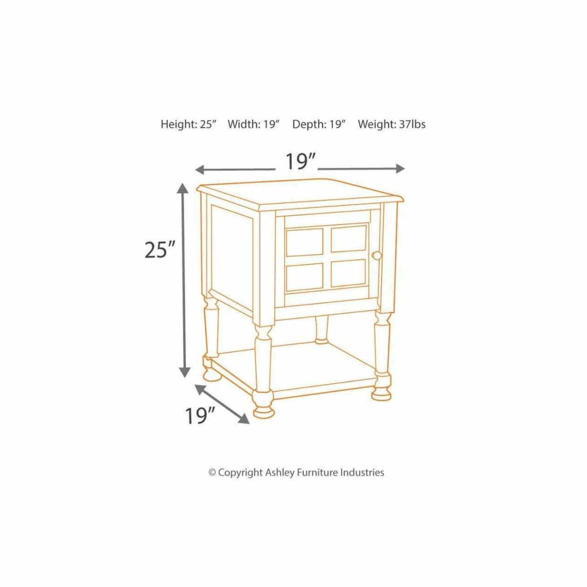 Mirimyn Chairside End Table - END TABLE/SIDE TABLE