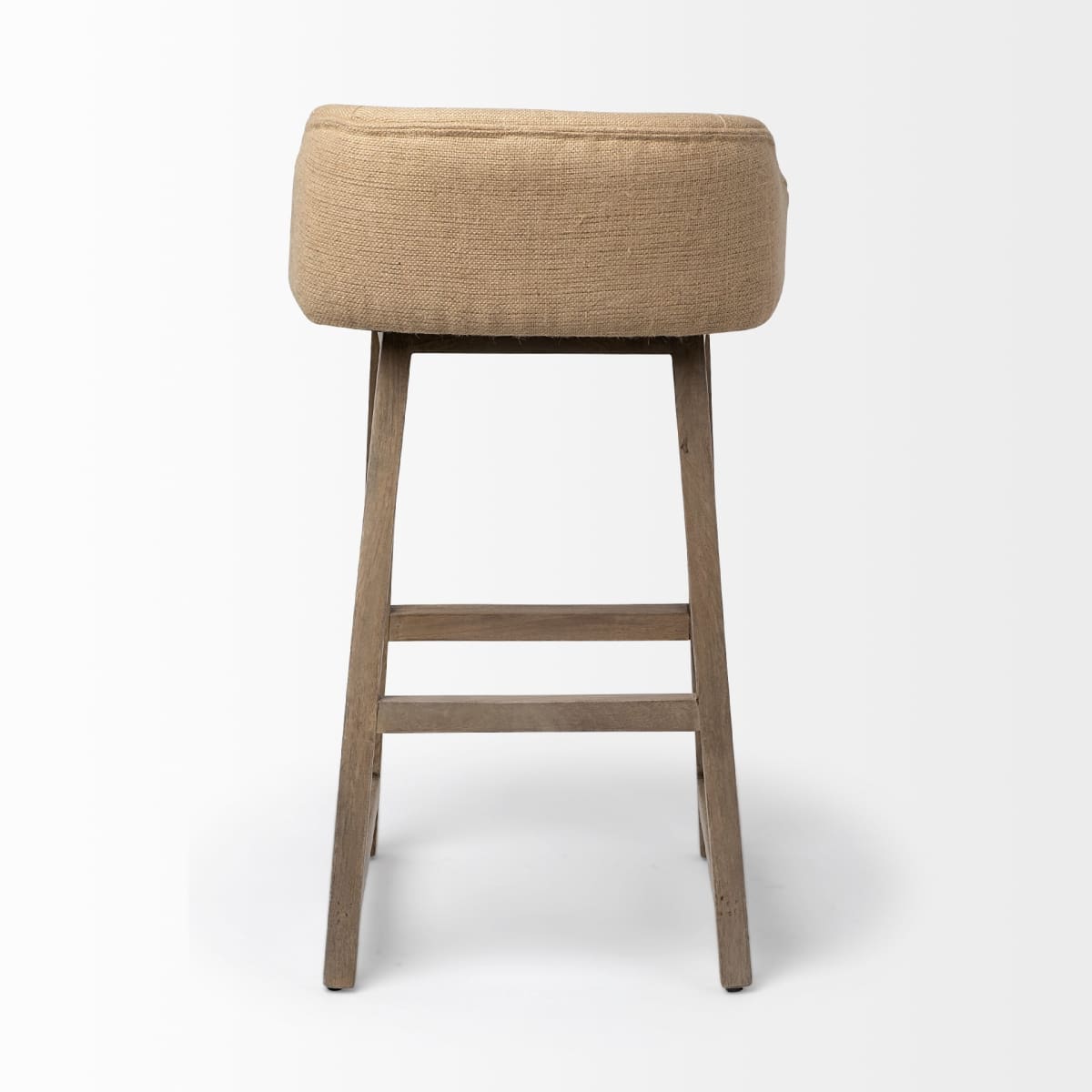 Monmouth Bar Counter Stool Cream Fabric | Brown Wood | Bar - bar-stools
